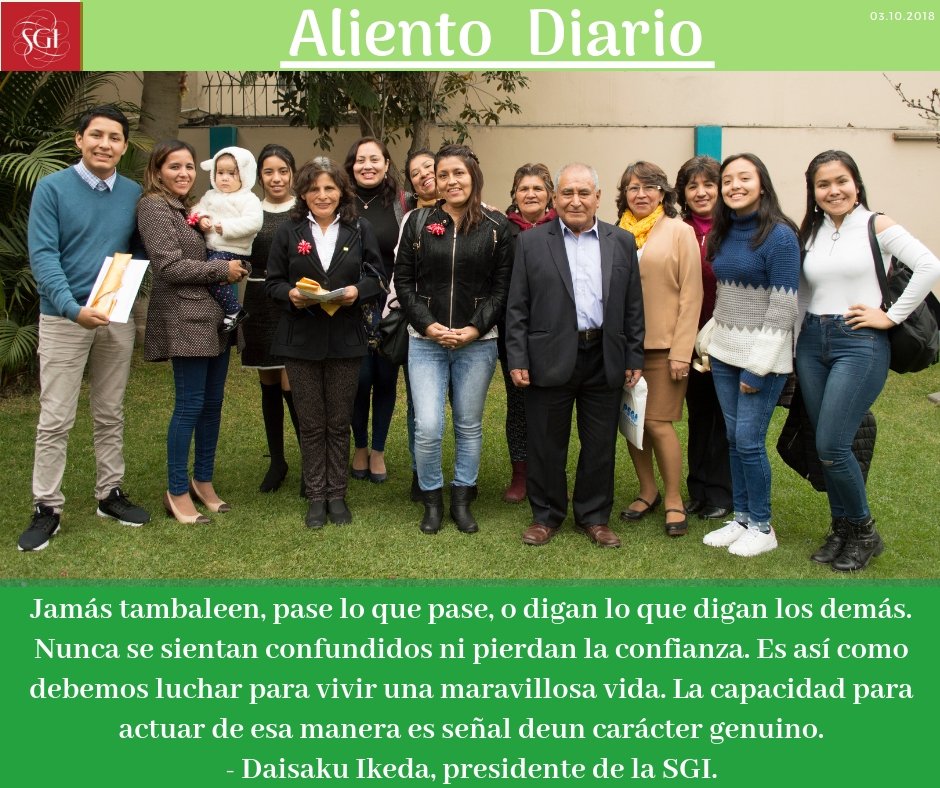 SGI_Peru's tweet photo. ¡Feliz  miércoles!

#alientodiario #daisakuikeda #paz #cultura #educación #psgi #perú https://t.co/42t6lpBGDZ