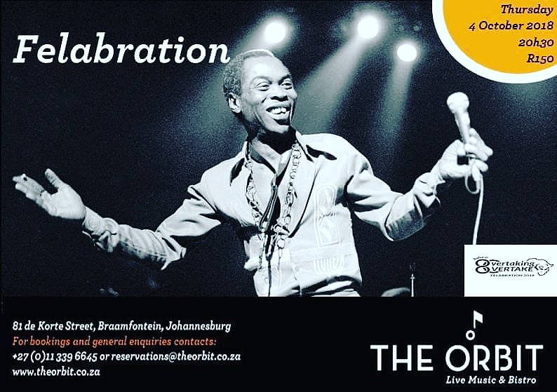 femikoyaafrica's tweet photo. Tonight! We are waking up the Fela Kuti's Spirit of Afrobeat live at the Orbit Jazz.
With the Real Makoya and a full house Afrobeat ensemble.
Felabration 2018 with Femi Koya Tonight 8.30pm
#Felabration2018
#Felakuti
#Femikoya
#Afrobeat
#Lagosthursday
#Orbitjazzclub https://t.co/WrWVM7cCPs