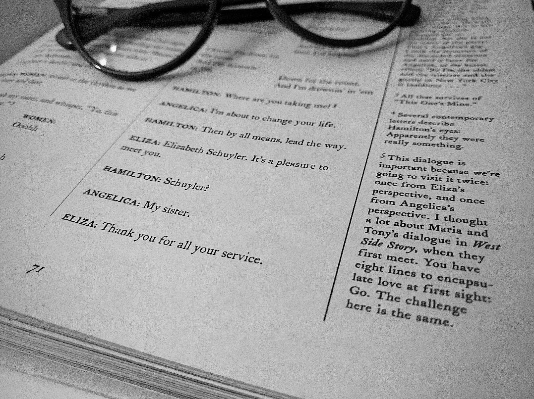 Linmirandacom's tweet photo. #TBT In the #Hamiltome @Lin_Manuel reveals the show was on his mind while writing the dialogue between Ham&amp;Eliza in Helpless "I thought a lot about Maria and Tony's dialogue [...], when they first meet. You have 8 lines to encapsulate love at first sight: Go."
#WestSideStoryWeek https://t.co/l57IMRgCgO