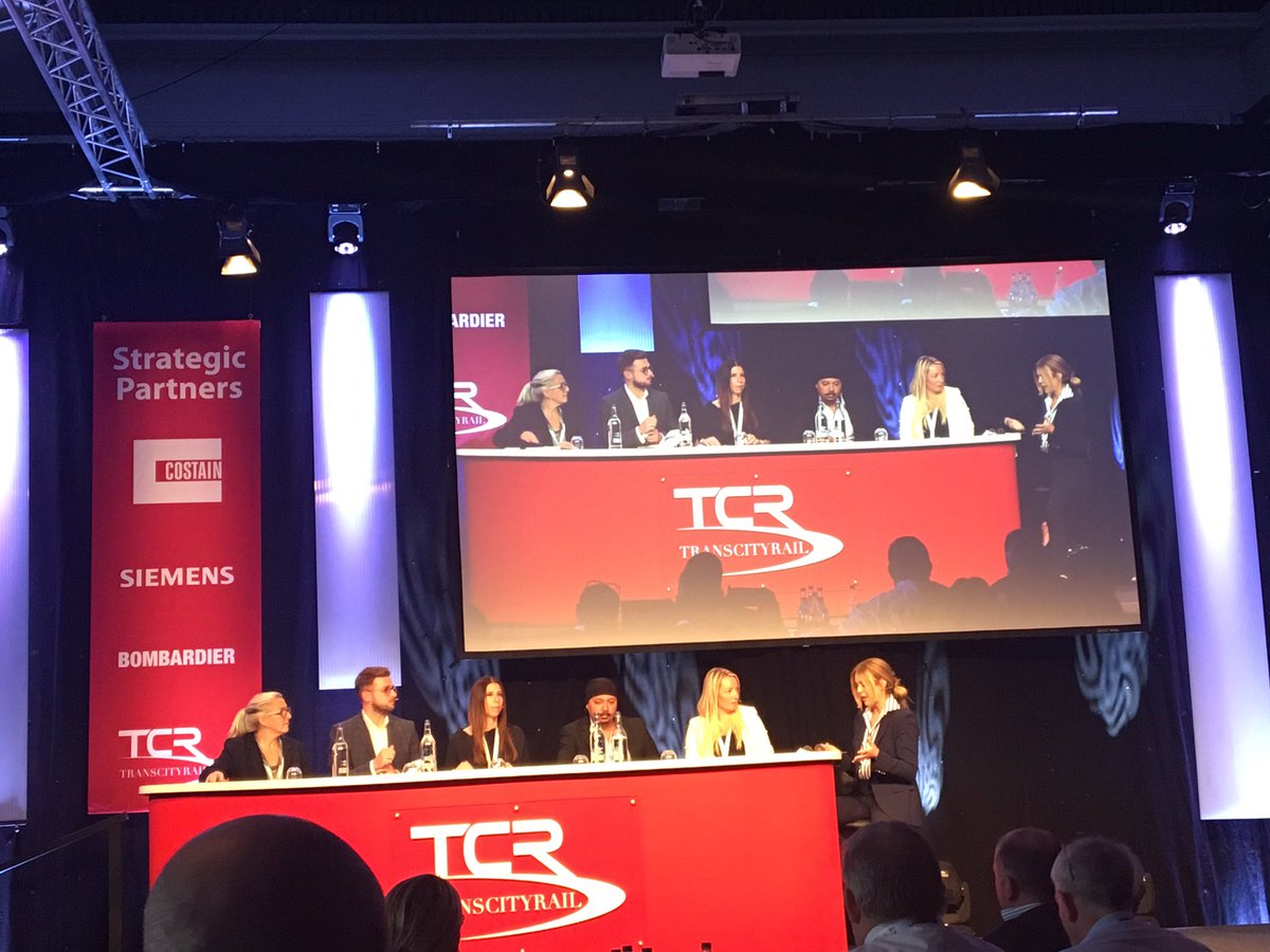 Jack1eCuthbert's tweet photo. Great Q&amp;A on #EDI &amp; attracting candidates to #rail. Importance of digital for youth raised by @annadelvec1 of @Ameyplc, #MarkLomas @HS2ltd says ‘blind’ shortlisting saw 54% more women to next round &amp; 60% more BAME based on competency #ConnectingTheNorth #transcityrail .@VGCGroup https://t.co/Uqeiw48N5P