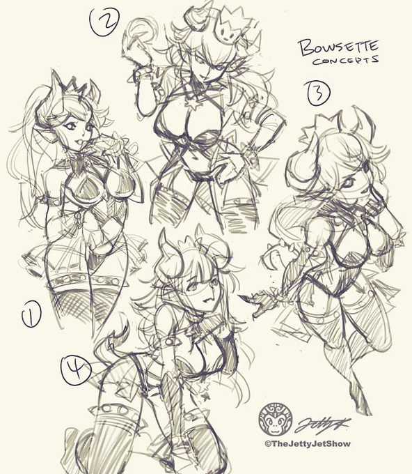 #bowsette I know im late! But it's here! Had too much fun with the pose. Please help vote for which one you'd like to see finish! One only please! Gonna be at #comikaze in LA on October 28th btw 