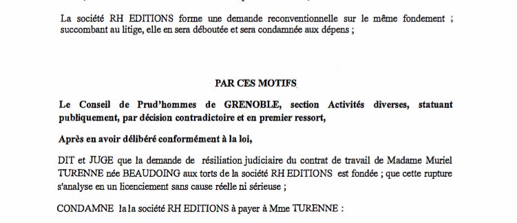 Dites, RH Editions (@acteursdeleco), vous comptez me payer quand suite au jugement définitif du #tribunal des #Prudhommes de #Grenoble qui vous condamne aux dépens ? Prochaine étape : le recouvrement forcé par huissier… à votre charge.