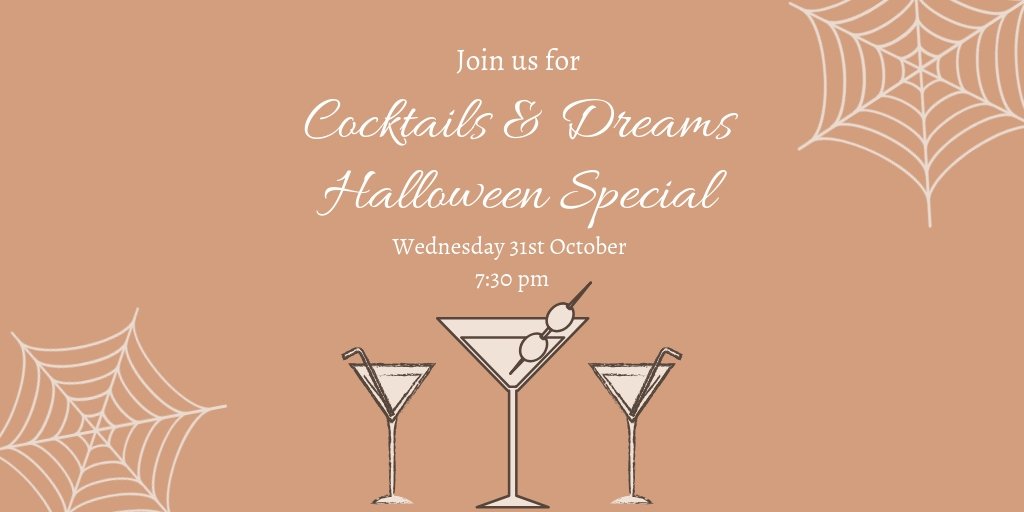 WEDNESDAY 31ST OCTOBER 7:30PM

Join us for a cocktail tasting session. For £14.95 you can sample all six Halloween themed cocktails and then pick your favorite to enjoy at the end of the evening along with a range of nibbles.

To book tickets call us on 01787 476569 or pop in.