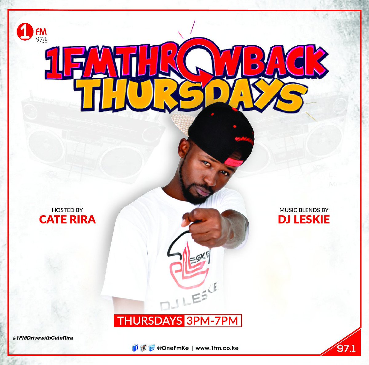 DJLESKIE's tweet photo. One FM Throw-Back Thursdays: Catch me LIVE on RADIO this and every single Thursday from 03:00 PM to 07:00 PM for the best of Afro Throw-Back music alongside @theCateRira on the #1fmdrive show #1FMDriveWithCateRira https://t.co/vPdwC4WzO8
