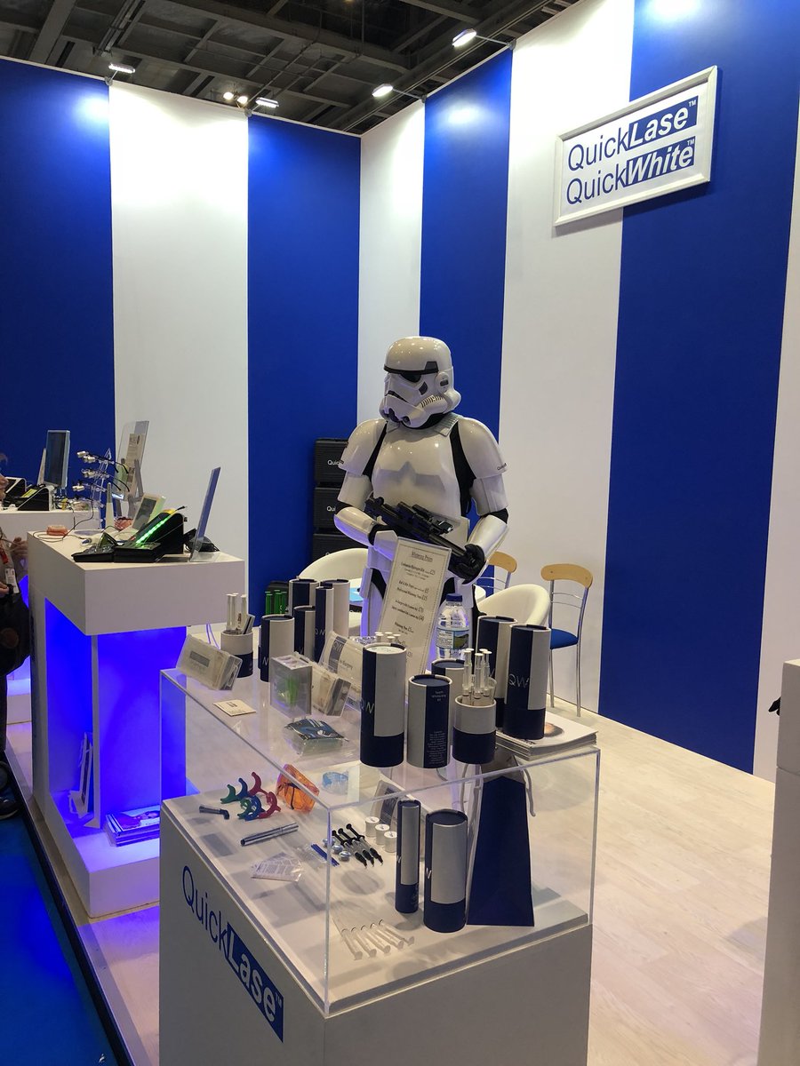 QLQW's tweet image. Visit stand D49 to see the stormtrooper #dentalshowcase #BDIAdental18