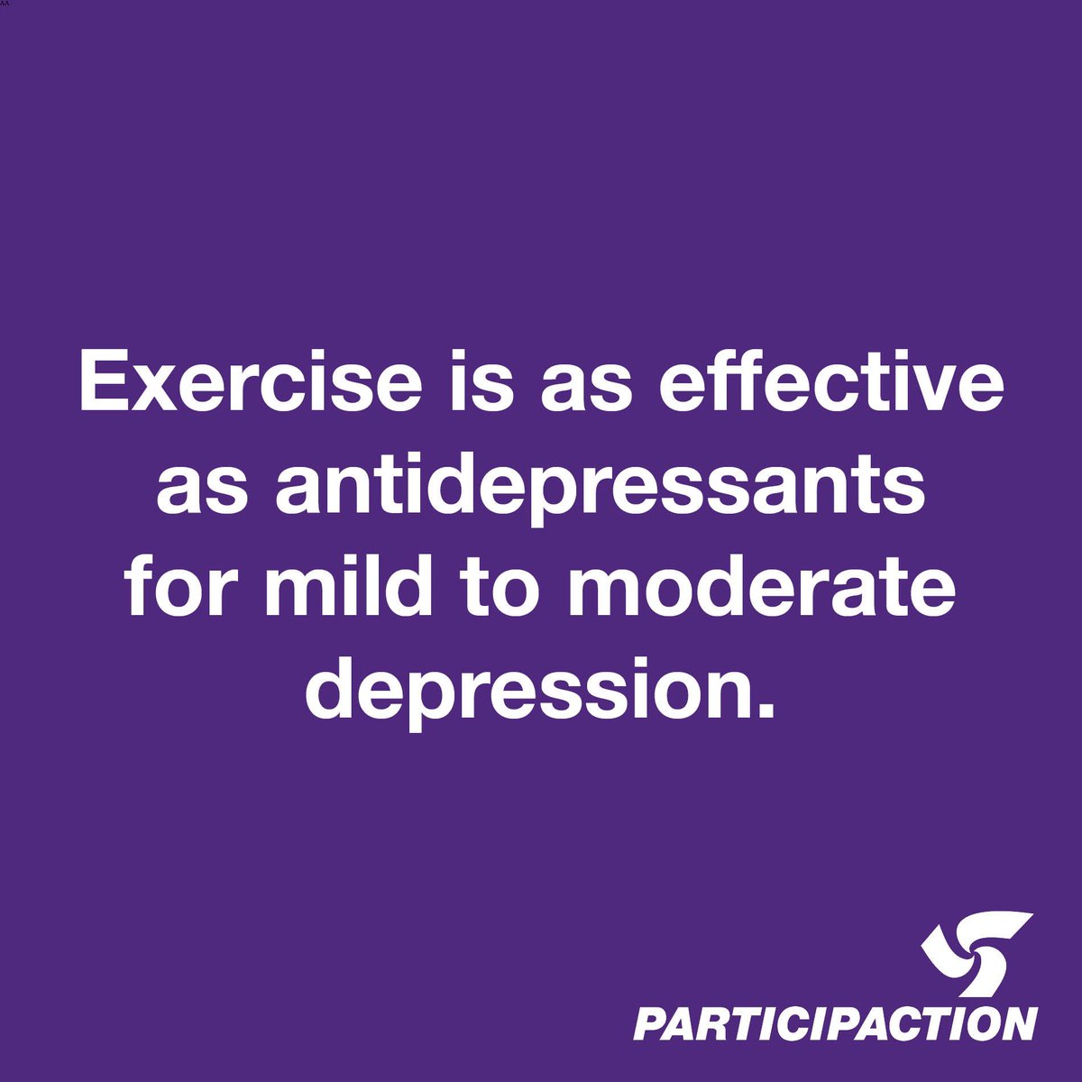 ParticipACTION's tweet image. In some cases, regular physical activity alleviates symptoms of depression and is effective at preventing relapse. Seeking treatment for depression and mental health challenges is necessary. Physical activity can help. #ThursdayThoughts