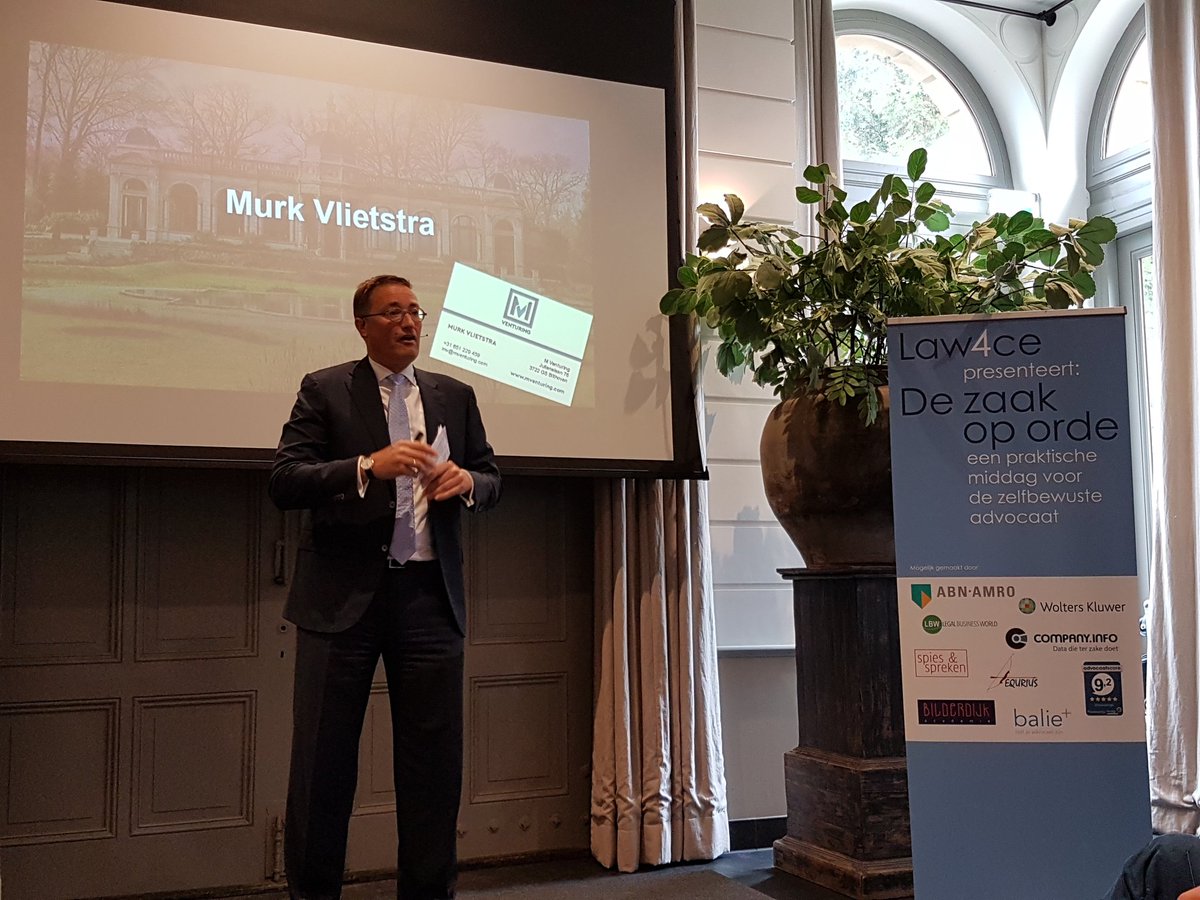 Onze dagvoorzitter <a href="/murkvlietstra/">Murk Vlietstra</a> bij #dezaakoporde geeft de tip om binnen 48 uur iets te doen met de informatie die je vandaag krijgt! <a href="/Law4ce/">Law4ce</a> <a href="/LIME_Legal/">L-IME</a>