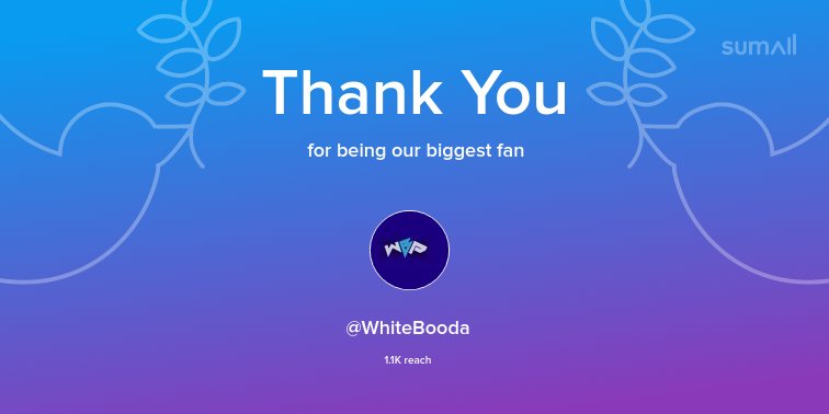 Our biggest fans this week: <a href="/WhiteBooda/">WhiteBooda</a>. Thank you! via sumall.com/thankyou?utm_s…