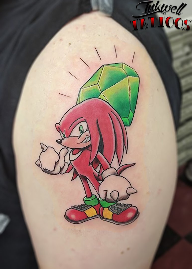 sonic and knuckles tattoos  Google Search  Sleeve tattoos Gaming tattoo  Tattoos