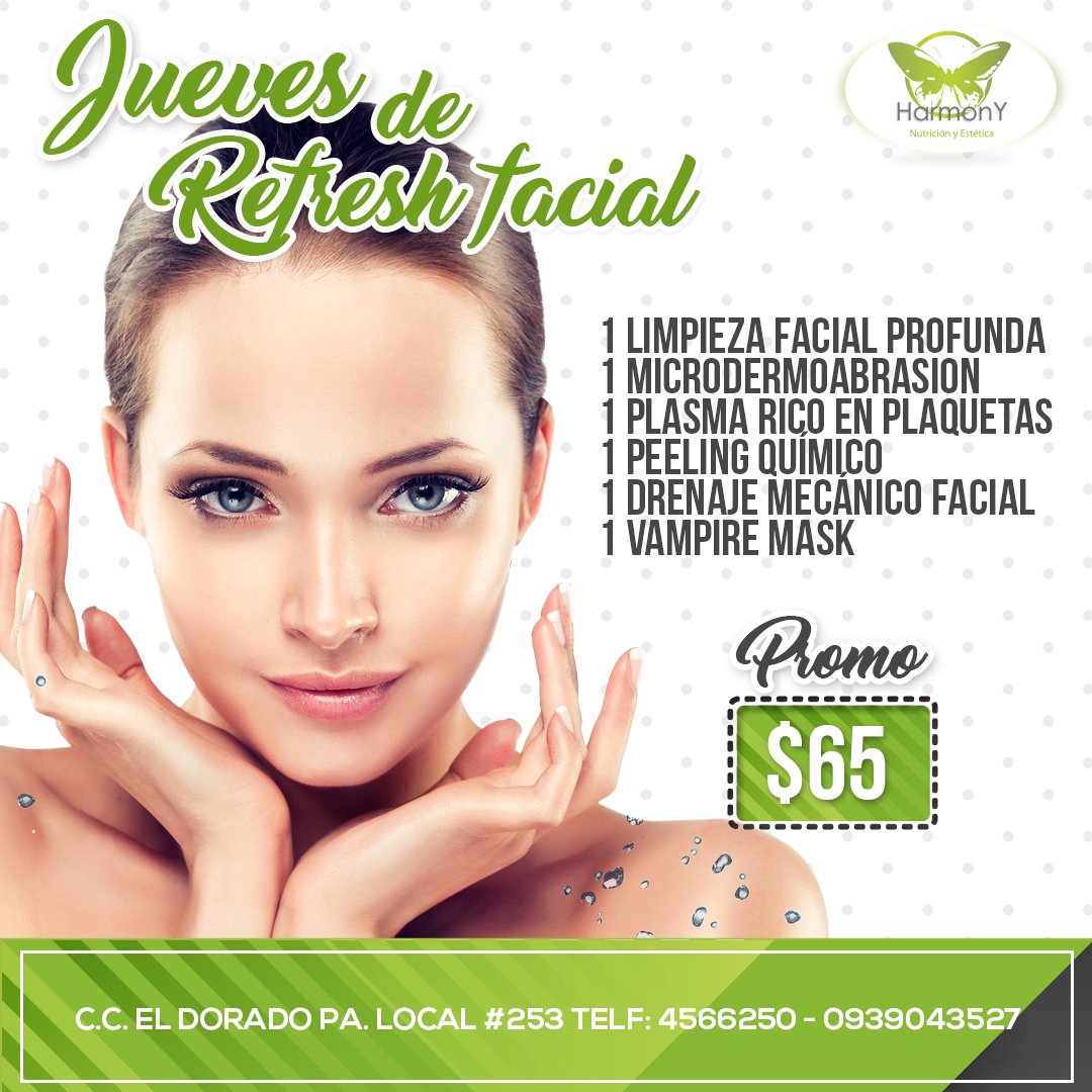 Harmonycen's tweet photo. #FelizJueves Hoy Harmony tiene un increíble tratamiento para tu cutis 👇👌😃 https://t.co/X7vbdtyCOk