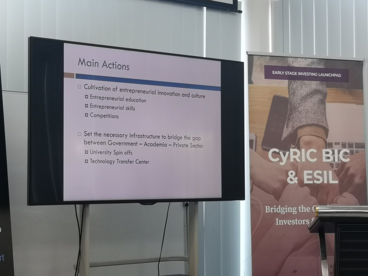 disruptcyprus's tweet photo. Constantinos Karagiorgis from @cyMCITpress presenting how the #Cyprus Government supports the innovation &amp; entrepreneurship ecosystem at @european_esil event  organised by @Cy_RIC. What projects are currently running and the future. #ESILinCyprus #startupcyprus #disruptcyprus https://t.co/siHlTqJ7s2