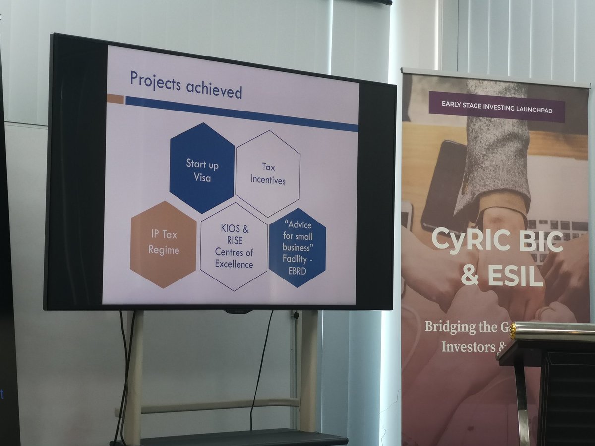 disruptcyprus's tweet photo. Constantinos Karagiorgis from @cyMCITpress presenting how the #Cyprus Government supports the innovation &amp; entrepreneurship ecosystem at @european_esil event  organised by @Cy_RIC. What projects are currently running and the future. #ESILinCyprus #startupcyprus #disruptcyprus https://t.co/siHlTqJ7s2