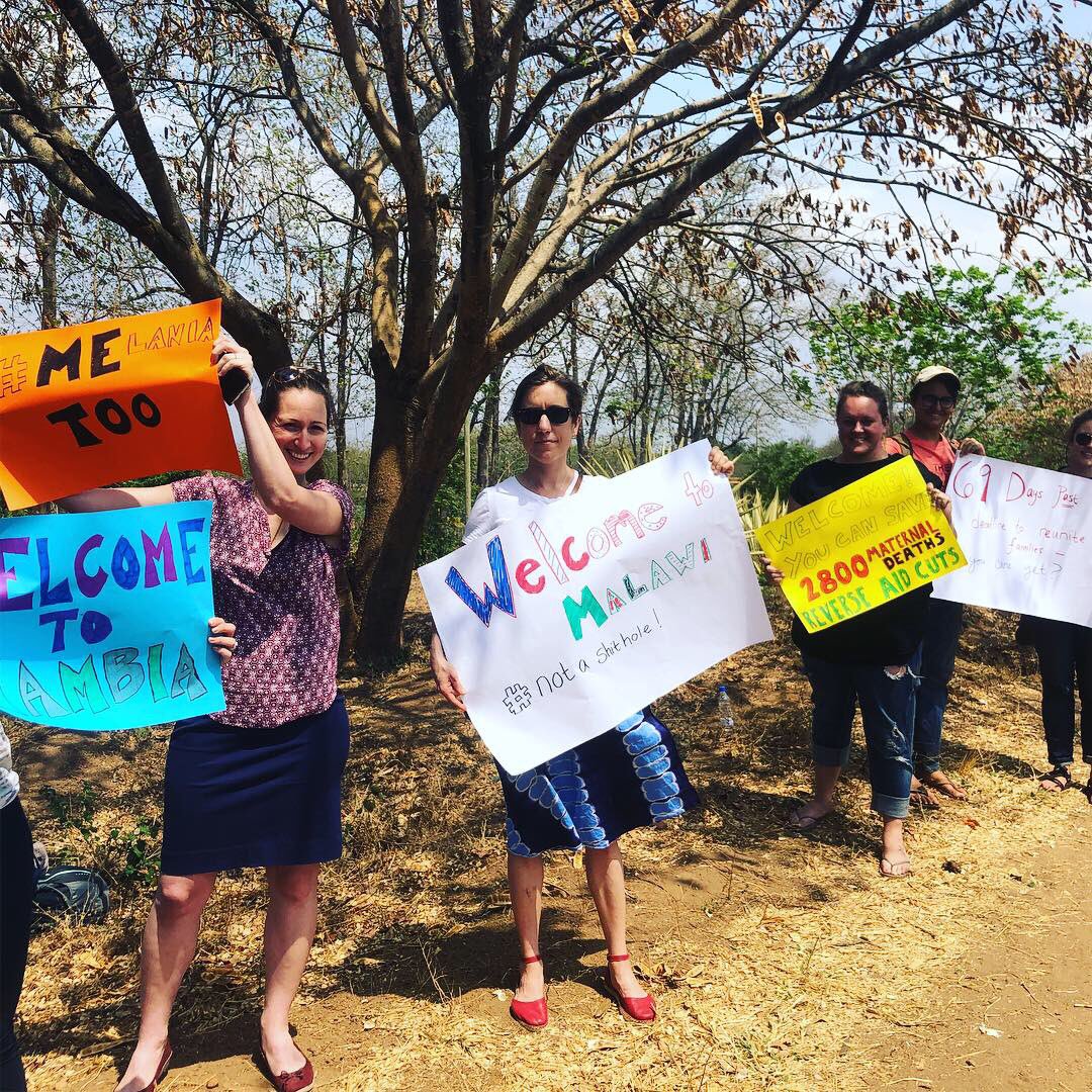 @FLOTUS we are concerned Americans on the roadside to welcome you to Malawi, the warm heart of Africa. Please take time to read our messages! #globalhealth #malawi #bebest #warmheartofafrica #maternalhealth #globalsurgery #childrenslives #notashithole #welcometonambia #pepfar