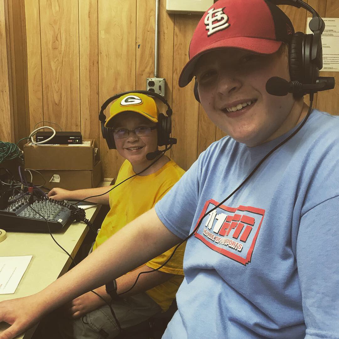 JackBullard11's tweet photo. Got to call the powderpuff game last night with my man @HogFan984. Looking forward to the next time https://t.co/1GBAKAN7y3