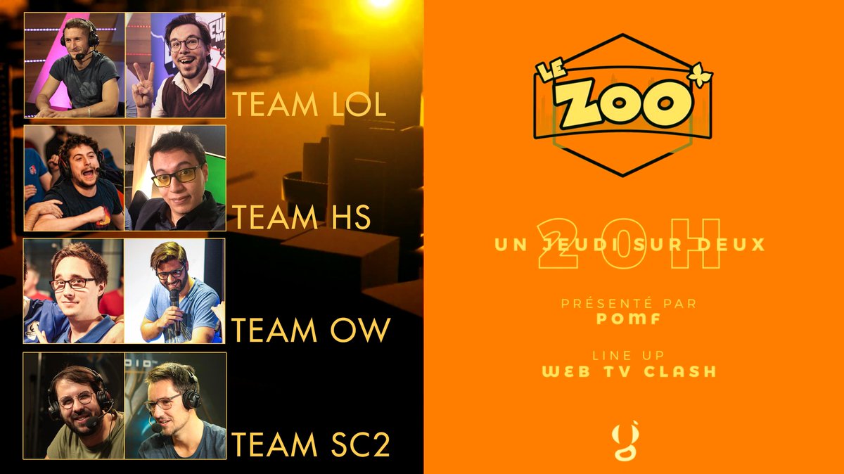 OGaming_TV's tweet photo. Ce soir c'est Le Zoo sur #OGTV !
Chaque TV vient défendre ses couleurs en duo. On aura @Pomfeh pour arbitrer tout ça 😤
Alors ? Plutôt @OGTVLoL, @GamersOrigin, @OgamingOW ou @OgamingSC2 ?
📺 https://t.co/n6npcI1ZFc https://t.co/I1CxddVRVW