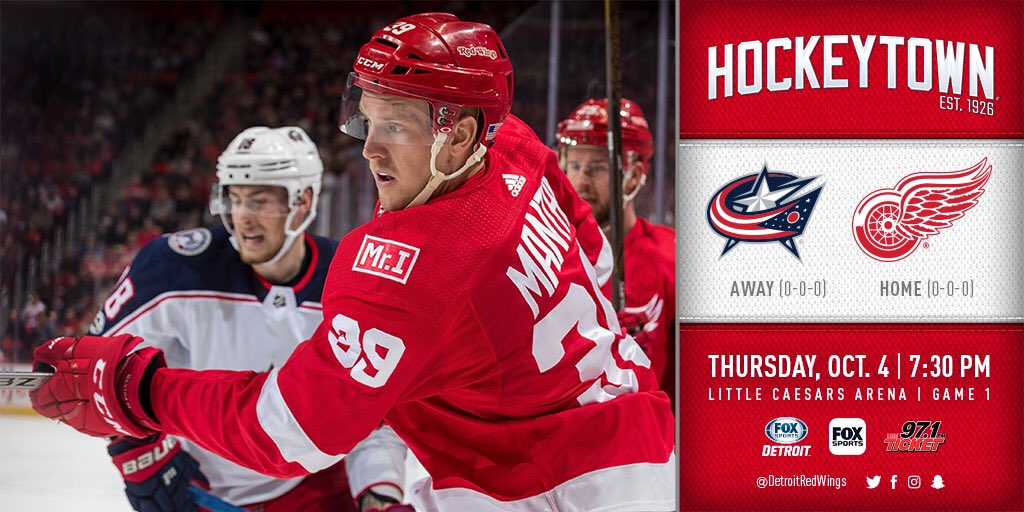 DetroitRedWings's tweet photo. Goooood morning, Detroit! It’s #RedWings GAMEDAY!!! #LGRW https://t.co/Ncv0OYBJRu