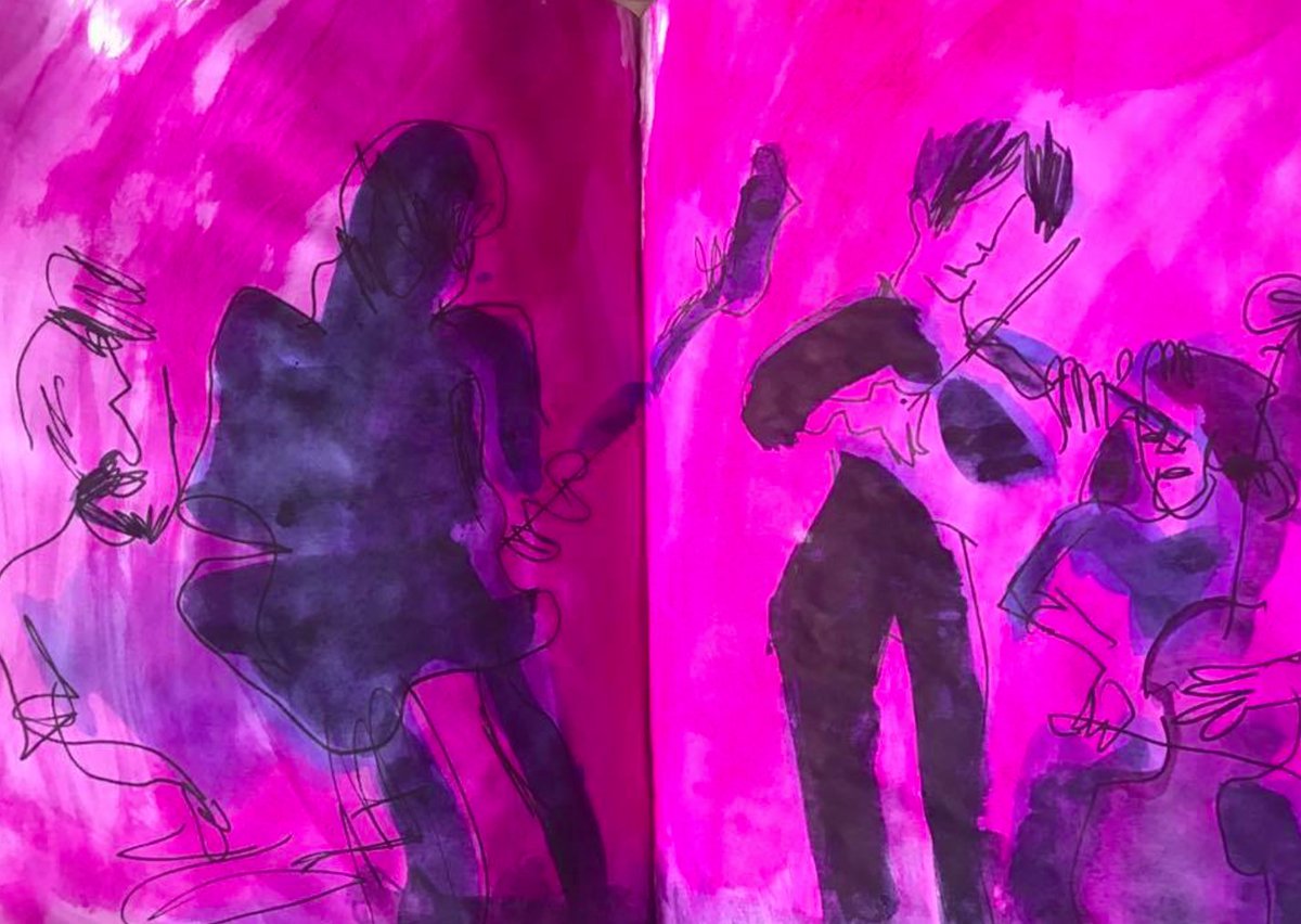 callcatband's tweet photo. Live sketches from our show last night by artist @jasonatomic 💋☄ @TheWaitingRoom #callcatband #livemusic #artist #liveart https://t.co/MRL521oEtR