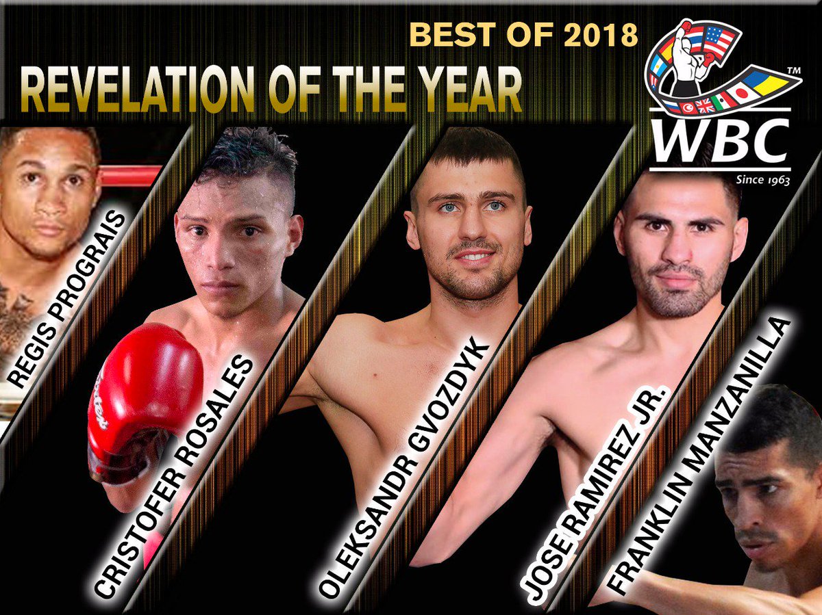 Gracias al <a href="/WBCBoxing/">World Boxing Council</a> por mi nominación al premio Revelación del Año en Lo Mejor del 2018. No puedo estar más que agradecido con Dios por todas las bendiciones que me da. Seguiré trabajando para retener la corona.