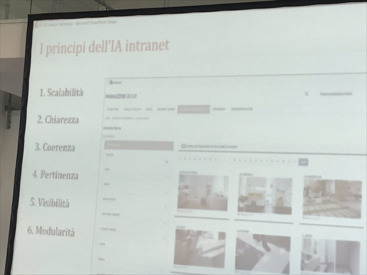 Prendiamo nota dei principi dell’#ia delle #intranet 
#IID2018 <a href="/giacomomason/">giacomomason</a>