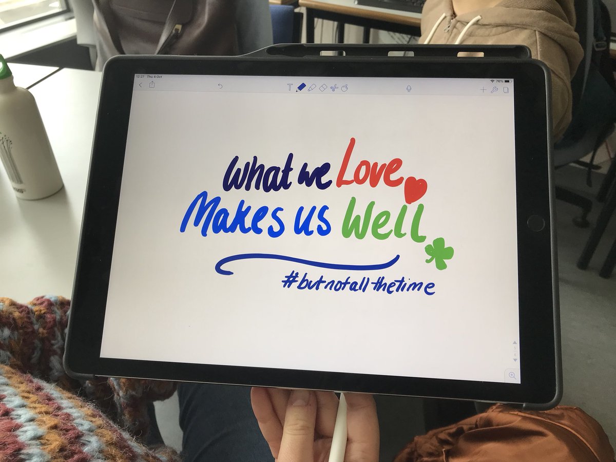 OTatBrunel's tweet photo. What we love makes us well #butnotallthetime https://t.co/0H5BpkjYjU