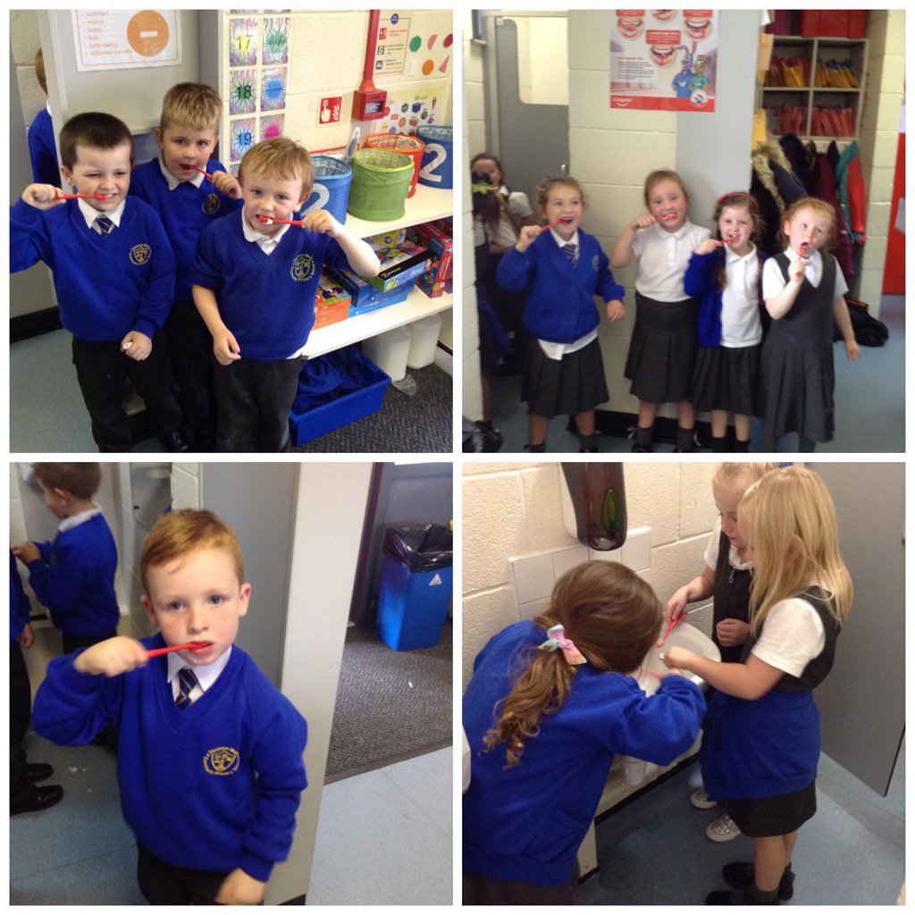 Flomellynews's tweet photo. Year 1 enjoying brushing their teeth after lunch #toothdefenders https://t.co/FiAb11d6HA