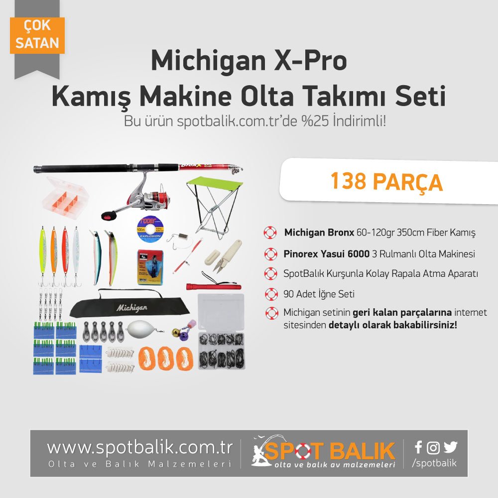 SpotBalik's tweet photo. Michigan X-Pro Kamış Makine Olta Seti
Spot Balık'ta %25 indirimle!
Ürün ulaşmak için;https://t.co/h5MeOY3u24
#spotbalik
#michigan #olta #oltaseti #oltatakimi #oltabalikciligi #oltakamışı https://t.co/L3HbkfIJoU