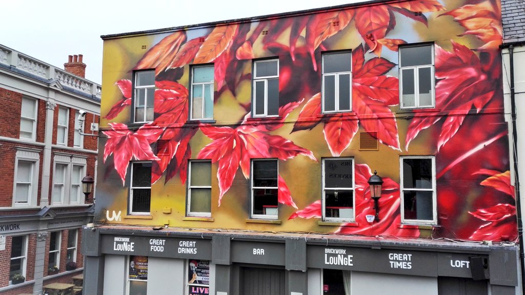 uvartscic's tweet photo. And that's a wrap, an artistic wrap. Check out the epic street art mural we've created for @brickwork_derry & @BrickworkLounge , they're truly transforming their little corner of the city, fair play.
#streetart #derry #loop #ireland #UVArts #socent #mural #arts #derrywalls https://t.co/JKmwWM7Q41
