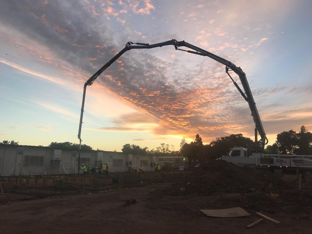 A morning pour in Merced at the site of MCSD Fremont Elementary School #GoodMorning