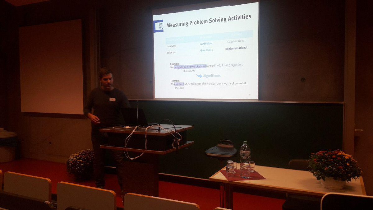 esk_rahimi's tweet image. Learning Problem Solving through Educational Robotics Competitions   by Nicolai Pöhner & Martin Hennecke     More successful teams spend more time in algorithm & conceptual aspects than less successful teams     #wipsce2018