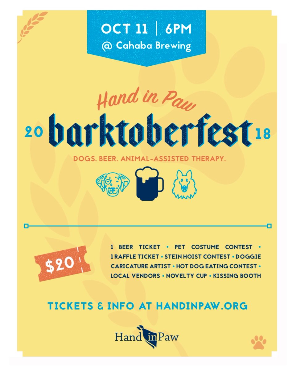 CahabaBrewing's tweet image. We are just ONE week away from #Barktoberfest! Don't miss out on a jam-packed day of fun for you &amp;amp; your pup! 
Buy your ticket here: ow.ly/XYeQ30m4jNs