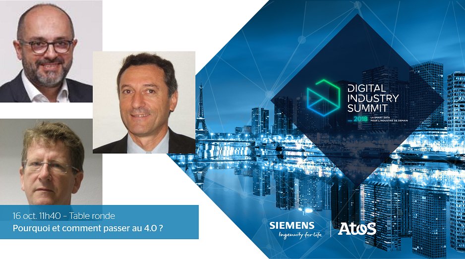 #DigitalIndustrySummit Laurent Basheillac d’<a href="/Arkema_fr/">Arkema France</a>, Ulrich Billert de <a href="/saintgobain/">Saint-Gobain</a> et <a href="/CSabarots/">christophe sabarots</a> d’<a href="/AtosFR/">Atos France</a> nous expliquent comment penser #Industrie40 : redéfinir son #businessmodel, réorganiser ses équipes ou former ses opérateurs. Inscriptions : bit.ly/2RoCnB7