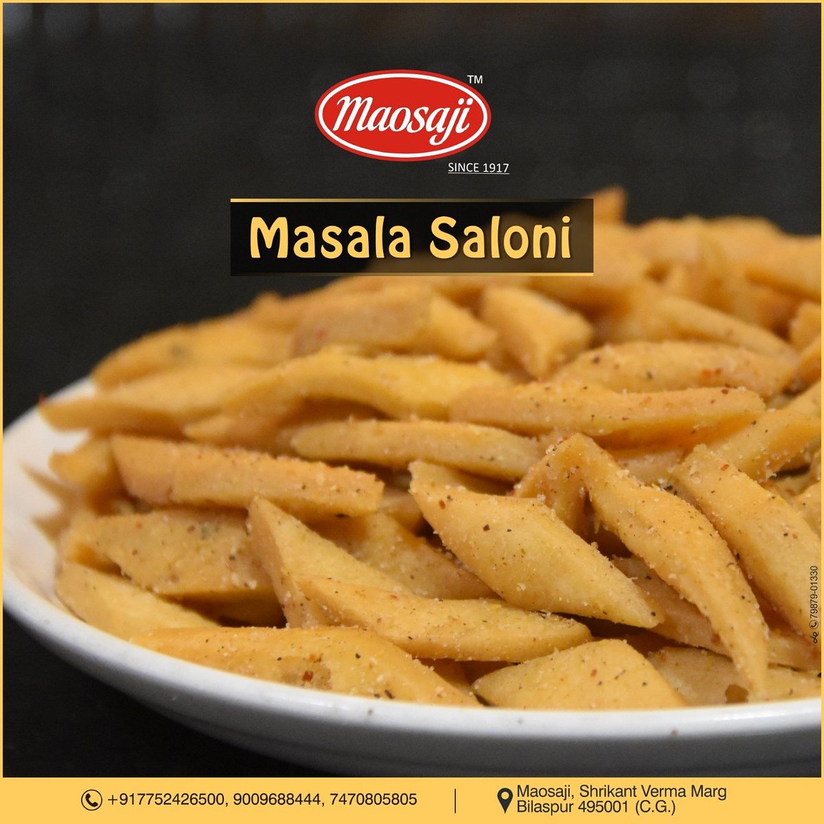 Add this #Menu on your #festiveday #special. Enjoy the #crispy and #crunchy #MasalaSaloni from #MaosajiSweets.

Make your #festiveseason special with all #festiveitems of maosaji sweets.
Order Now!
#ContactUs: 90096-88444, 74708-05805, +91 7752 426500.