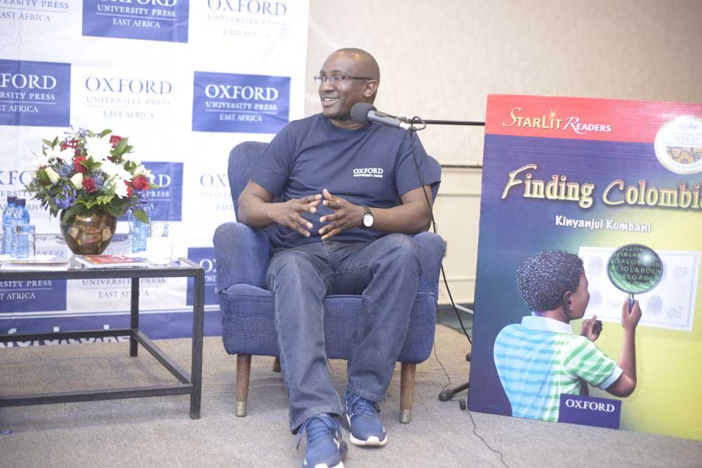 writingafrica_'s tweet photo. Kinyanjui Kombani’s “Finding Colombia” launches in Nairobi. #NIBF2018 https://t.co/kU4j2N8khb https://t.co/srsoiji1US