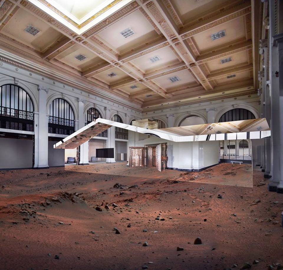 BedrockDetroit's tweet photo. Mirage Detroit is a site-specific installation by artist Doug Aitken, set within the over 100 year-old former State Savings Bank in Downtown #Detroit. This immersive, mirrored installation will reflect the entire space in which it is situated. Opening October 10, 2018. https://t.co/xrBgmIMU9y
