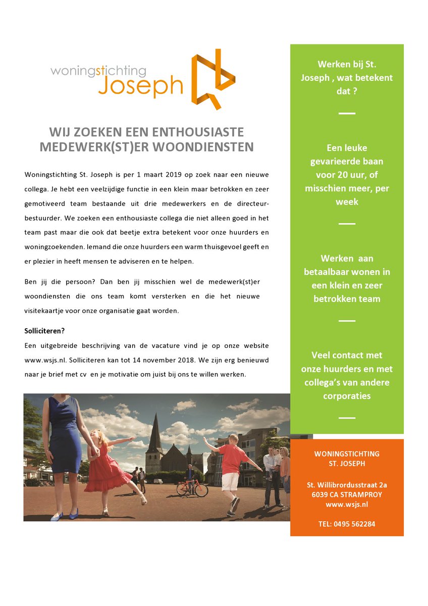 PaulSebregts's tweet photo. St. Joseph (regio Weert) heeft een vacature voor een medewerk(st)er woondiensten. Ingangsdatum 1 maart 2019. https://t.co/xAAKkptjzt https://t.co/WXiheoChPU