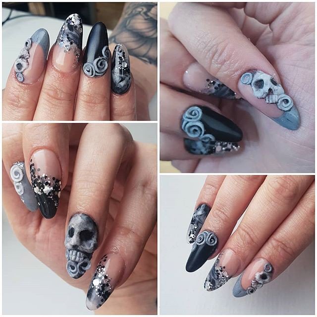 NSINails's tweet photo. Lovin' these spooky skull nails for halloween π§ββοΈπ§ββοΈπΈπ Beautiful design by: @bethany_anne_denby #andfeauture #nailporn #nailaddict #halloweennails #halloweennailart #skullnails #3dnailart #3droses #scratchmagazine #sculptednails #showscratchβ¦ https://t.co/ElVkIiOjoZ https://t.co/u1RnYMxgOF