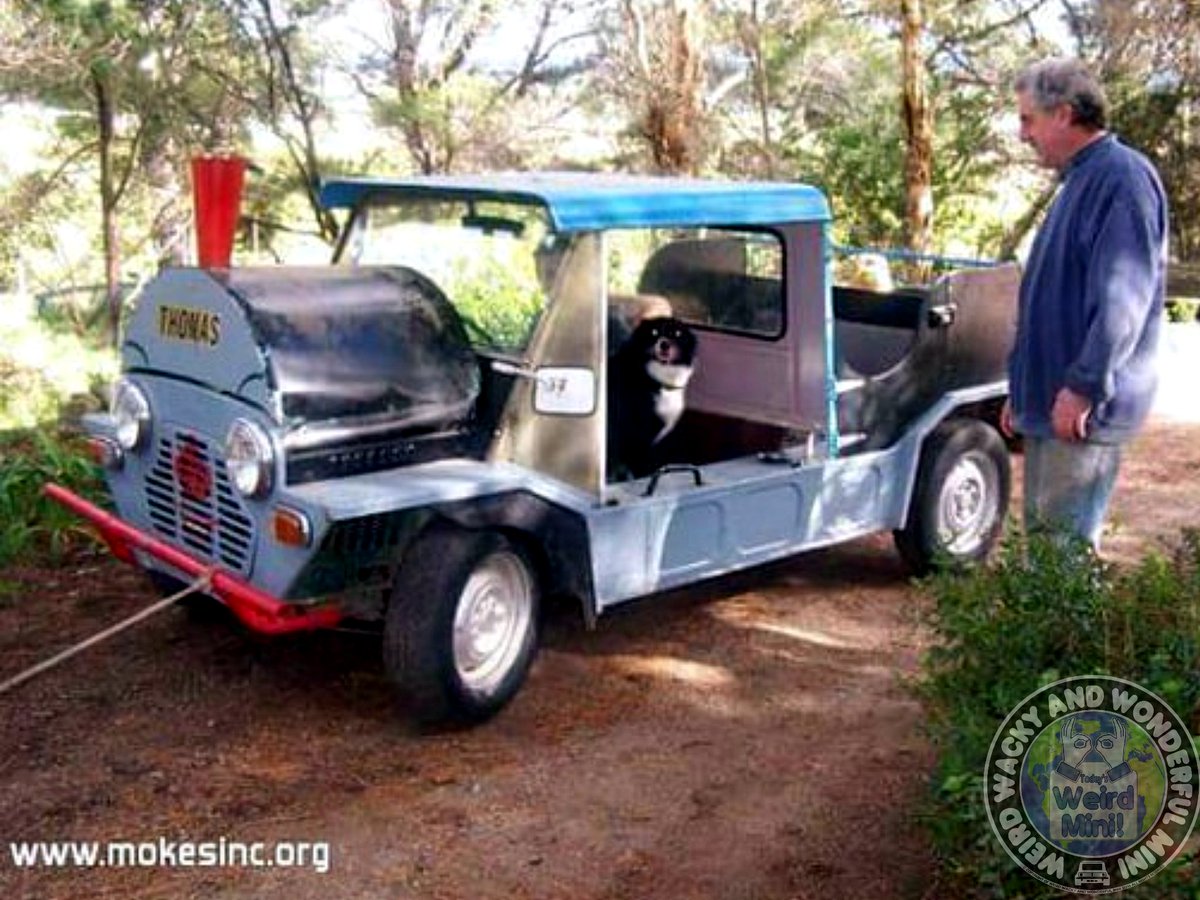 WWWMiniOC's tweet photo. Taking us in to the afternoon is today's #WeirdMini! Meet Thomas The Moke Engine shared by our friends @Minis_Downunder https://t.co/cP9KdzNReN