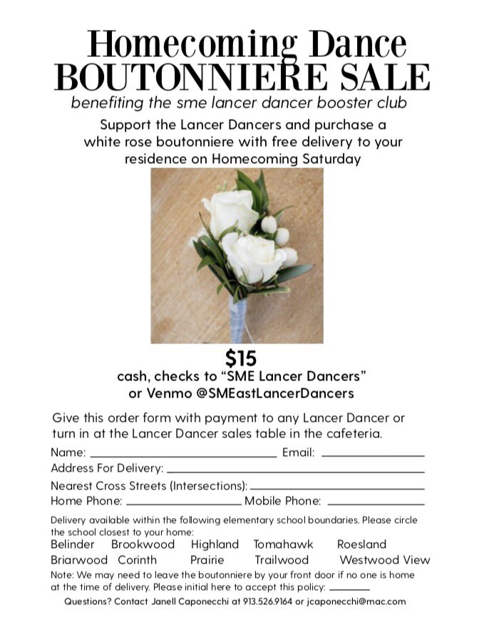 BUY A BOUTONNIÈRE TODAY! Only $15 and we deliver to your house! You don't want to miss this great opportunity🌹