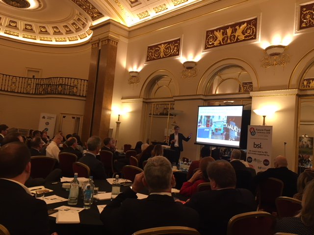 BSI_UK's tweet photo. We are delighted to host our first Future Food Conference today. Over 80 attendees from the food industry have joined us along with speakers from @KG_foodmentor @SnafflingPigCo @pladis_Global @K_Worldpanel @NBS_NTU @foodgov and @Foodanddrinkfed #FFC2018 https://t.co/jOQJbYH1cZ https://t.co/GisUsfJMb1