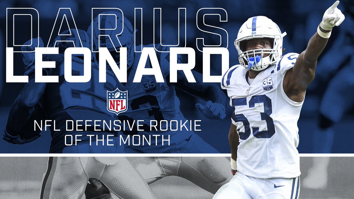 Colts's tweet image. The @NFL Defensive Rookie of the month is...

THE MANIAC: indcolts.co/yMUMxH