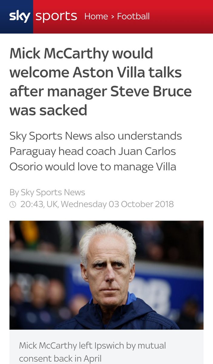 Sky Sports apunta a Juan Carlos Osorio como DT del Aston Villa