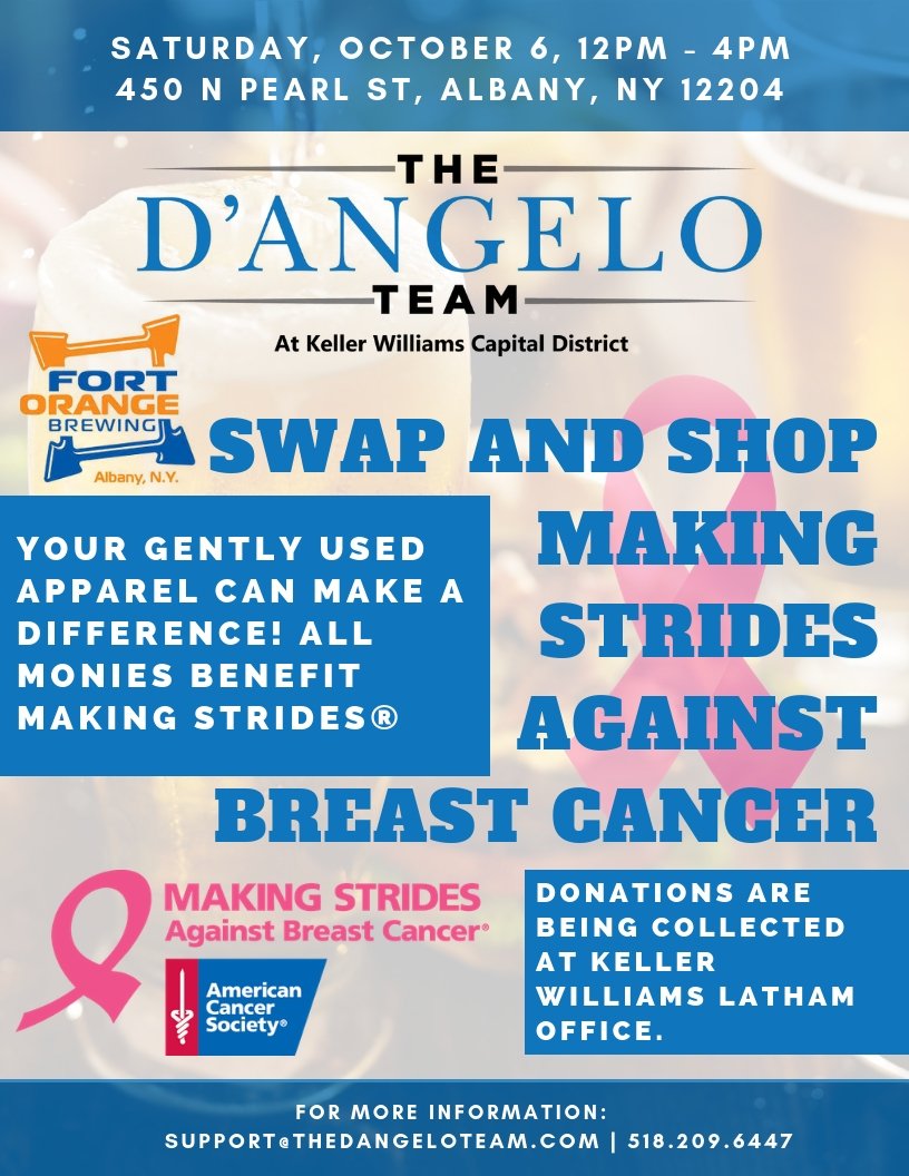 ChelseaLBarraco's tweet image. Great fundraising event this weekend at @FortOrangeBrew Saturday 12-4 Swap and Shop to benefit @AlbanyStrides  #BreastCancerAwarenessMonth