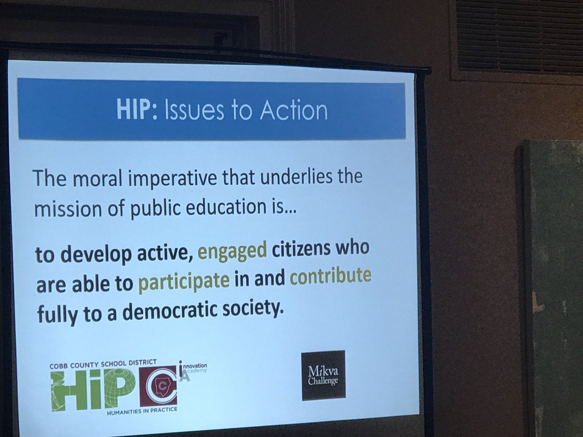 COBB_ELA's tweet photo. Launching day one of our 4th HIP cohort...building student voice and issues into action @Cobb_SS @LauraLaQuaglia @elizabethcobia #cobbia https://t.co/OcMkHvoAkX