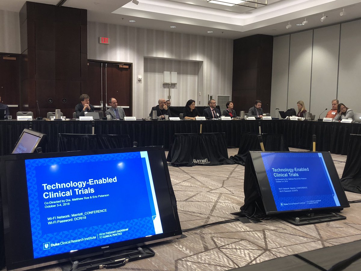 G_MarquisGravel's tweet photo. Engaging discussions with multiple stakeholders at day 2 of #dcrithinktank on Technology-Enabled #clinicaltrials @MTRHeart @ericpetersonMD @CarolynMArias @DCRINews https://t.co/HzK6ltHzrR