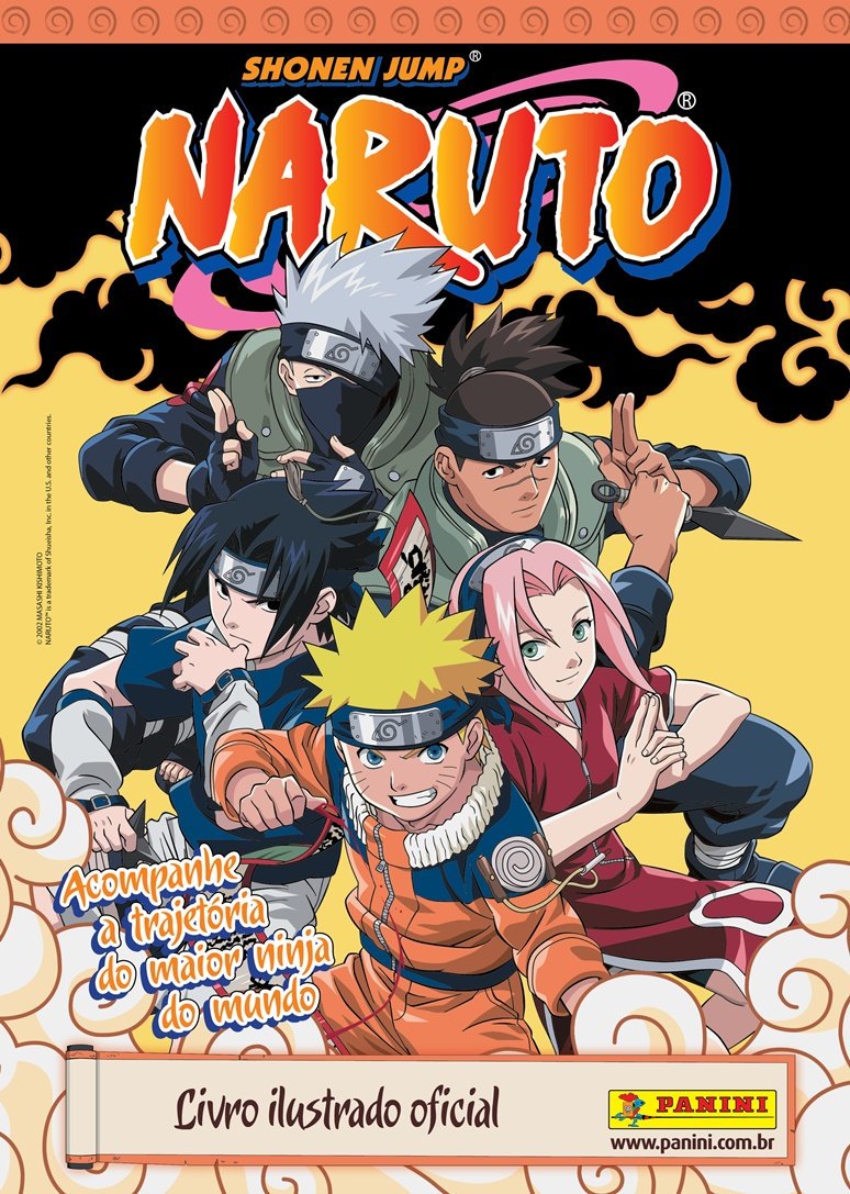 Envelope oficial com figurinhas Naruto Clássico