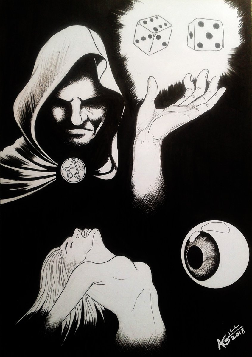 Agill_art's tweet photo. SPELL by AGILL (Inktober 2018 Day 4 )
#inktober #inktober2018 #frenchinktober2018 #spell #destin #sort #sortilege #magic #magie #mauvaisoeil #agill https://t.co/KJOR2A2bJ7