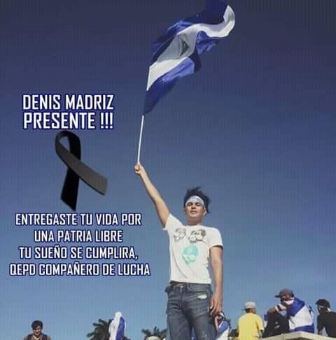 ByronSa00's tweet photo. #DenisMadriz  amigo.  Xq tu xq tu 
hasta cuando 
#SOSNicaragua #GritoPorNicaragua  que dios te tenga en su gloria 
Q.e.d.a https://t.co/ZrjSj1S8xP