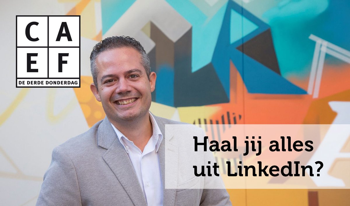 Sta je op LinkedIn, maar doe je er eigenlijk niet genoeg mee? Je weet dat je er veel meer uit kunt halen. Maar hoe? 
LinkedIn expert <a href="/harrielamers/">Harrie Lamers</a> vertelt ons er alles over tijdens de netwerkbijeenkomst op donderdag 18 oktober: cafedederdedonderdag.nl/evenementen/18…