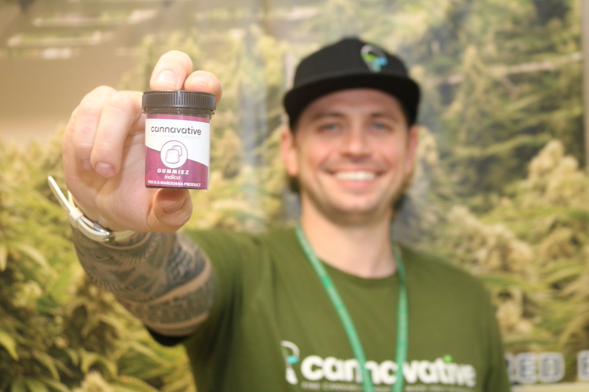 Say hi to <a href="/cannavativegrp/">CannaVative Group</a> master cultivator, Andrew! You’re going to love the strains he has coming. He’s holding Cannavative Gummiez, which we’re feat. through Friday (10/5) in #Reno &amp; #Carson ✨

Keep Out of Reach of Children. For Use Only by Adults 21 Years of Age and Older.