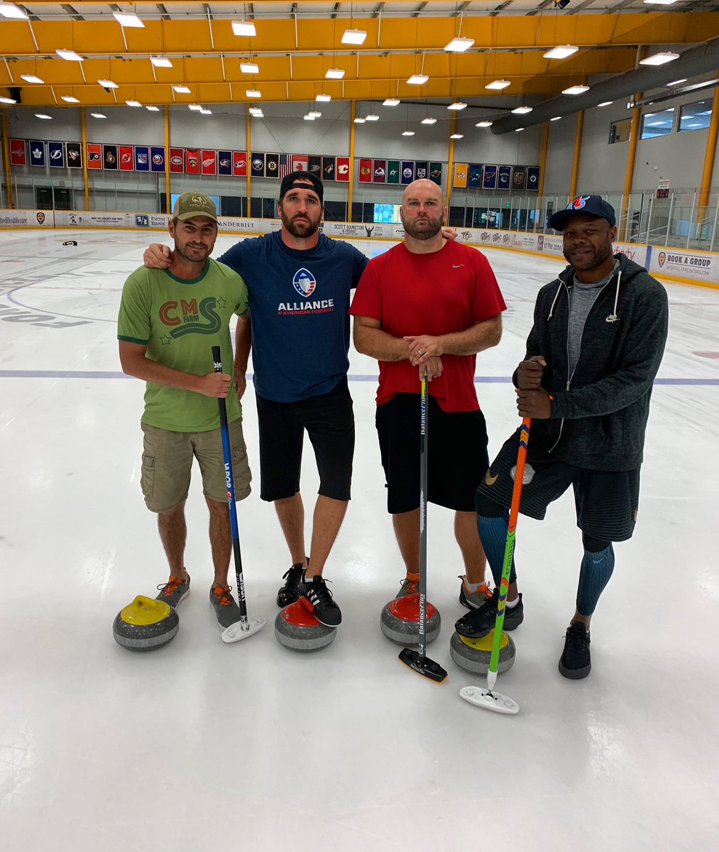 MichaelRoos's tweet photo. We’re about to go stones deep in the curling world!! 🥌🥌🥌🥌
#stonesdeep #AllProCurlingTeam @kbull53 @JaredAllen69 @MarcBulger10 https://t.co/QbgTlcoVm2